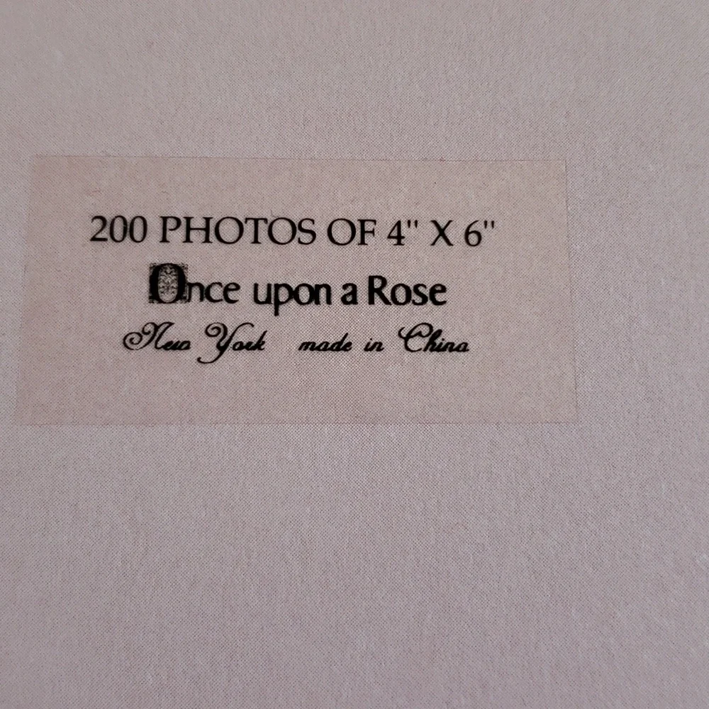 NWT 2 fabric covered photo album books hold 200 photos with room to write stars